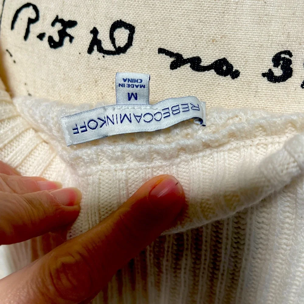 Rebecca Minkoff Lottie off the shoulder sweater size M - Picture 3 of 3